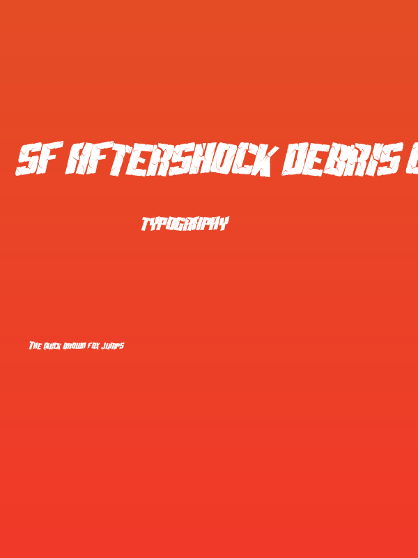 SF Aftershock Debris Condensed Italic Poster