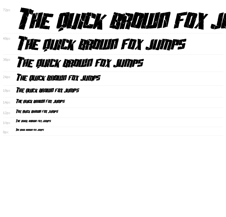 SF Aftershock Debris Condensed Italic Waterfall