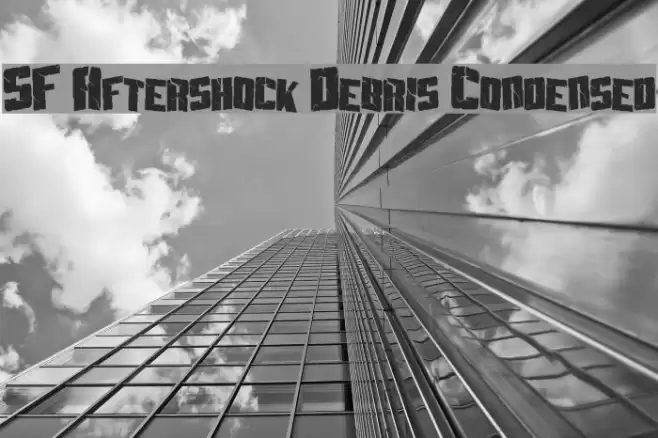 SF Aftershock Debris Condensed Font examples