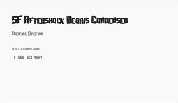 SF Aftershock Debris Condensed Business Card