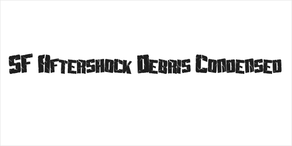 SF Aftershock Debris Condensed Logo