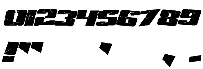 SF Aftershock Debris Italic Font OTHER CHARS
