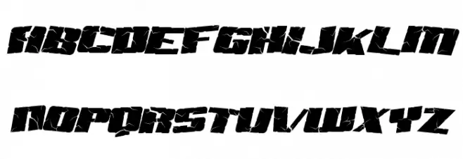 SF Aftershock Debris Italic Schriftart Groß