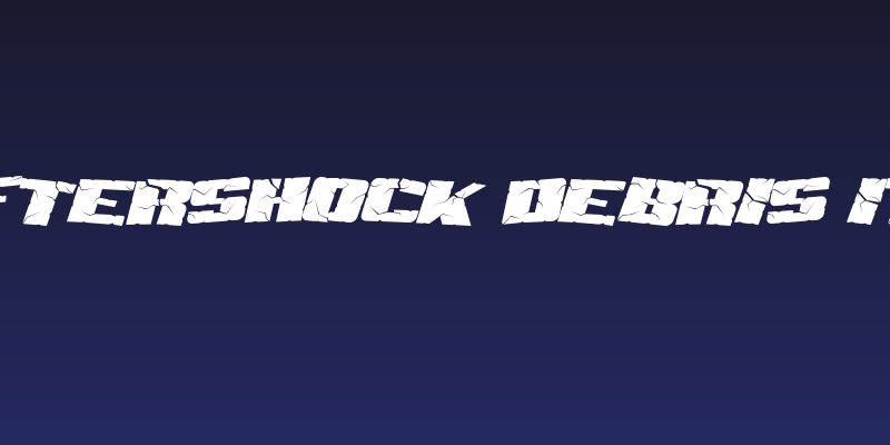 SF Aftershock Debris Italic Social Header