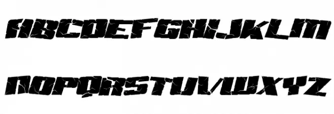 SF Aftershock Debris Italic Caratteri MINUSCOLO