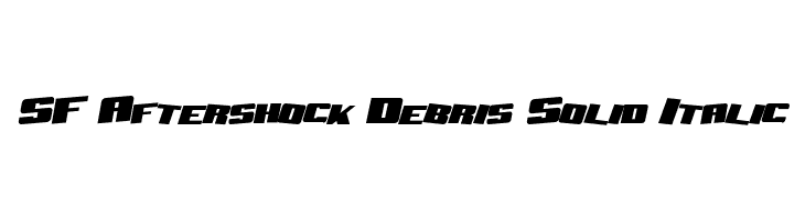 SF Aftershock Debris Solid Italic  フリーフォントのダウンロード