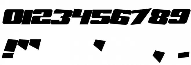 SF Aftershock Debris Solid Italic Font OTHER CHARS