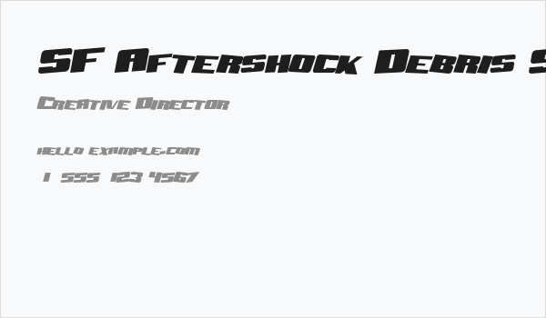 SF Aftershock Debris Solid Italic Business Card