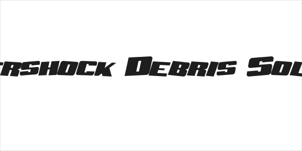 SF Aftershock Debris Solid Italic Logo