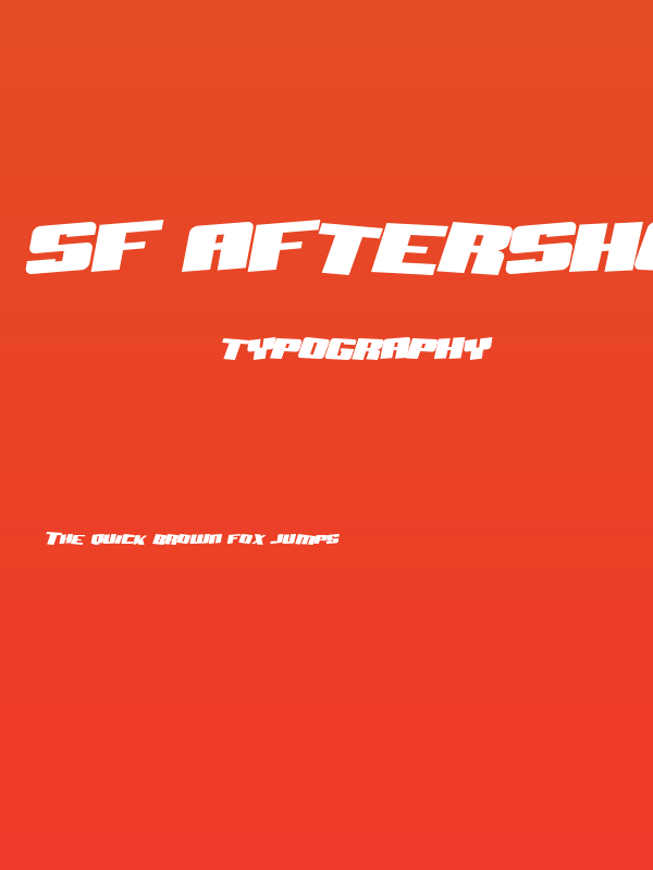 SF Aftershock Debris Solid Italic Poster