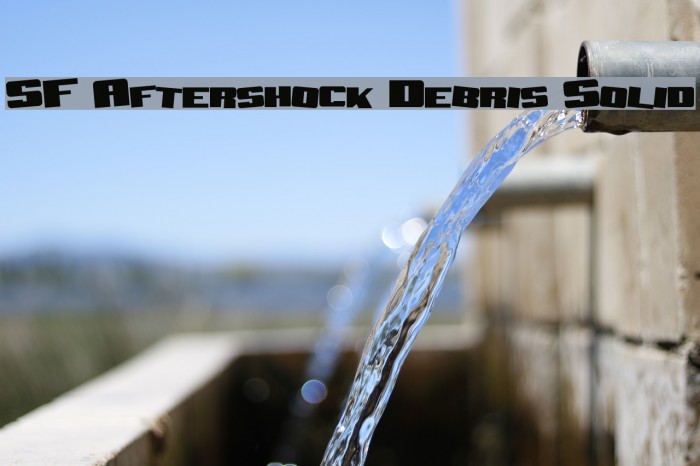 SF Aftershock Debris Solid Font examples