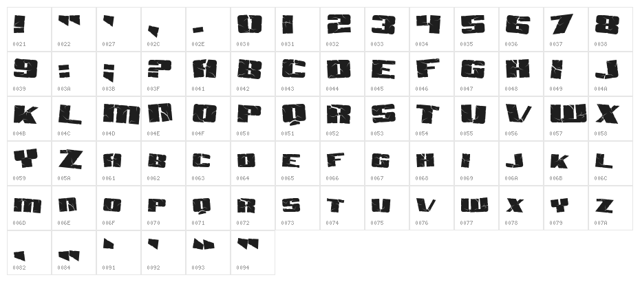 SF Aftershock Debris Character Map
