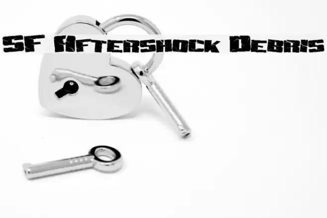 SF Aftershock Debris Font examples