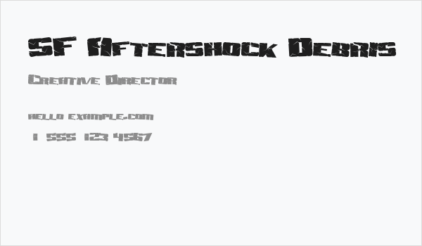SF Aftershock Debris Business Card