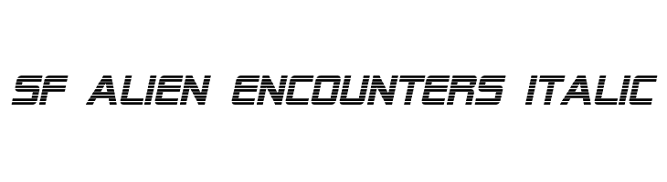 SF Alien Encounters Italic  Скачать бесплатные шрифты