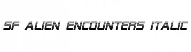 SF Alien Encounters Italic  नि: शुल्क फ़ॉन्ट्स डाउनलोड