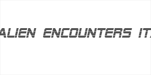 SF Alien Encounters Italic Logo