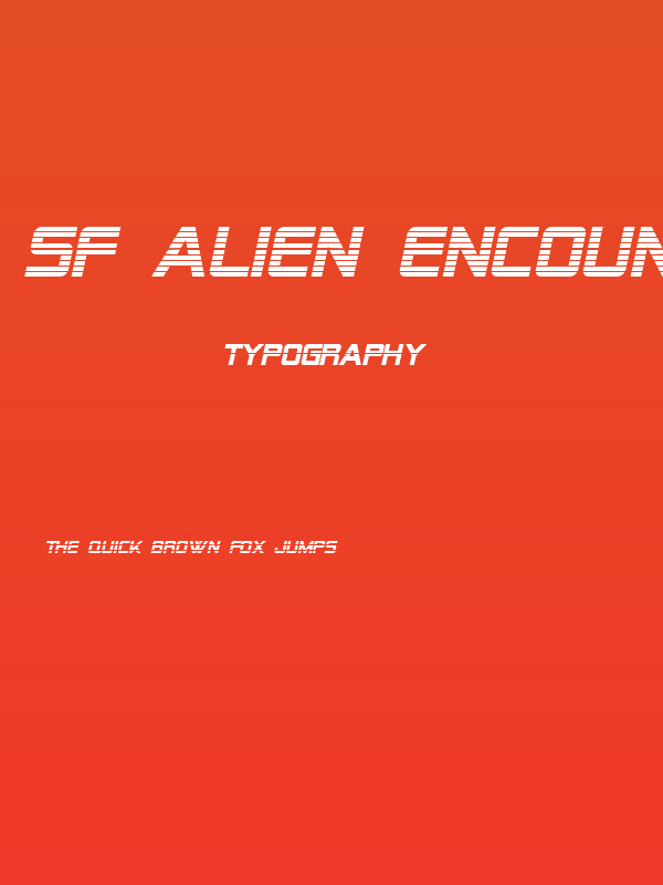 SF Alien Encounters Italic Poster