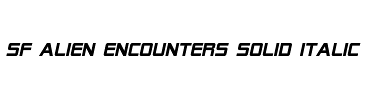 SF Alien Encounters Solid Italic  नि: शुल्क फ़ॉन्ट्स डाउनलोड