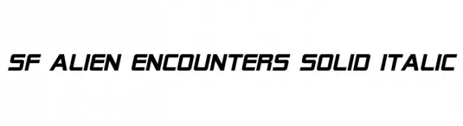 SF Alien Encounters Solid Italic  नि: शुल्क फ़ॉन्ट्स डाउनलोड