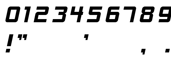 SF Alien Encounters Solid Italic Font OTHER CHARS
