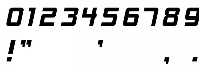 SF Alien Encounters Solid Italic Font OTHER CHARS