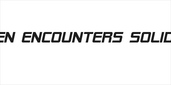 SF Alien Encounters Solid Italic Logo
