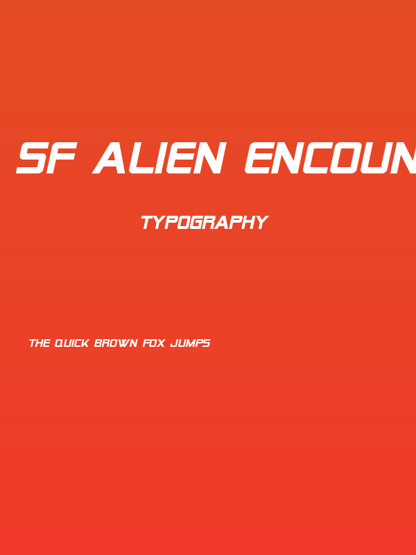 SF Alien Encounters Solid Italic Poster