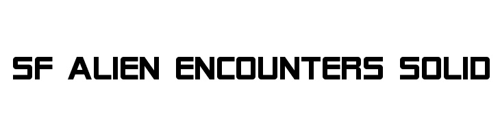 SF Alien Encounters Solid  नि: शुल्क फ़ॉन्ट्स डाउनलोड