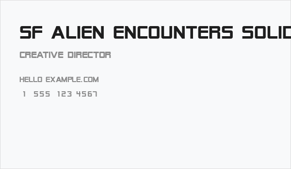 SF Alien Encounters Solid Business Card
