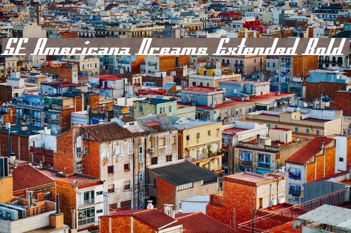 SF Americana Dreams Extended Bold Font examples