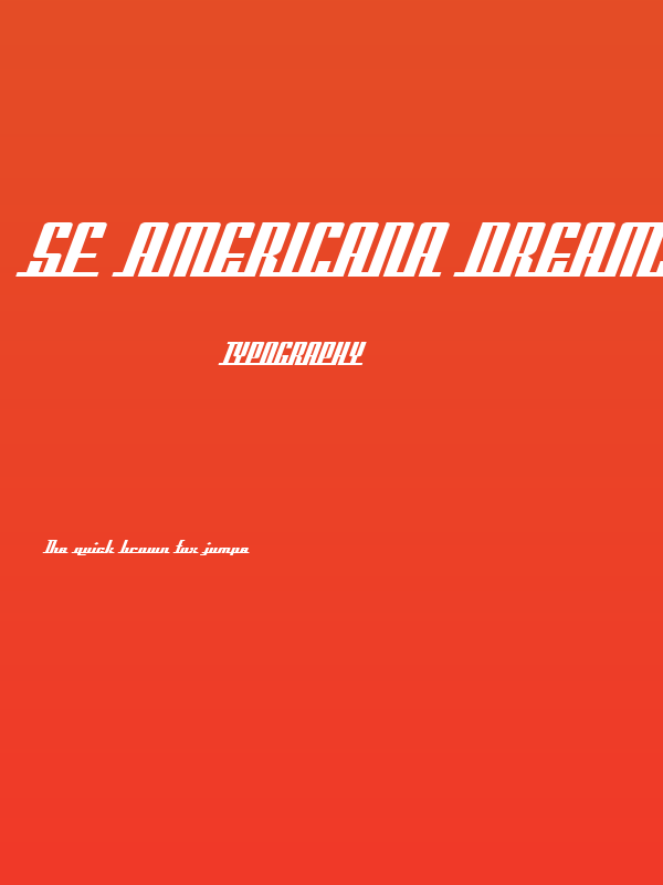 SF Americana Dreams Extended Bold Poster