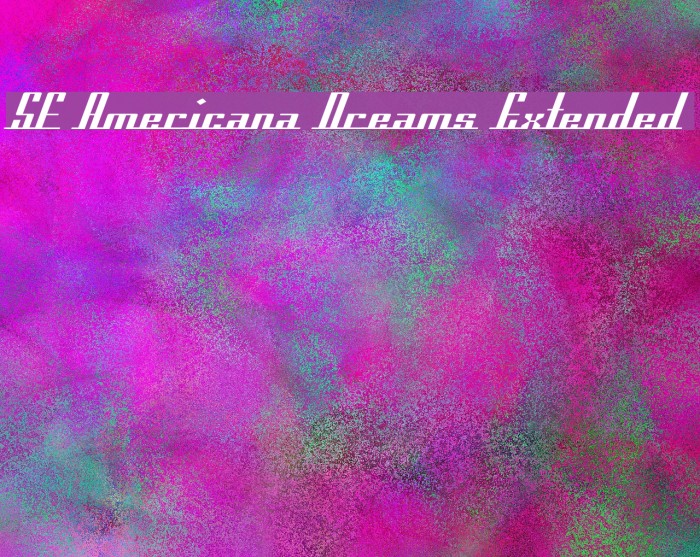 SF Americana Dreams Extended لخطوط تنزيل examples