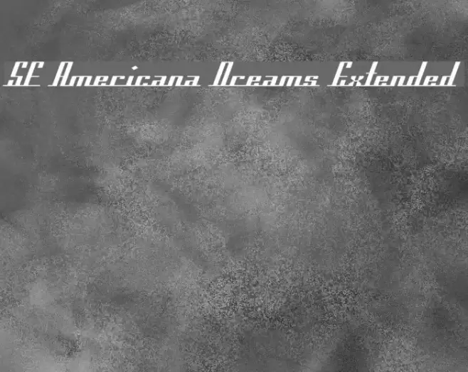 SF Americana Dreams Extended خط examples