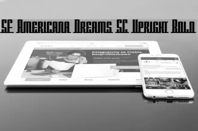 SF Americana Dreams SC Upright Bold Font examples