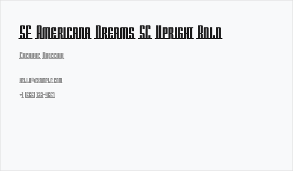 SF Americana Dreams SC Upright Bold Business Card