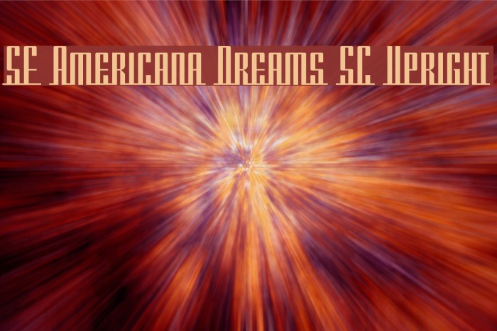 SF Americana Dreams SC Upright Font examples