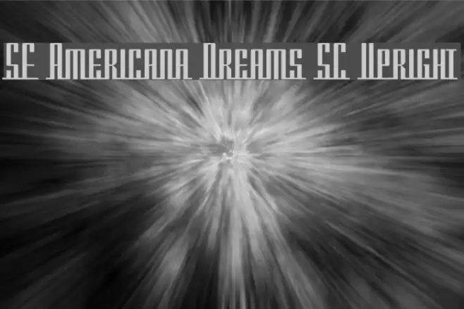 SF Americana Dreams SC Upright خط examples