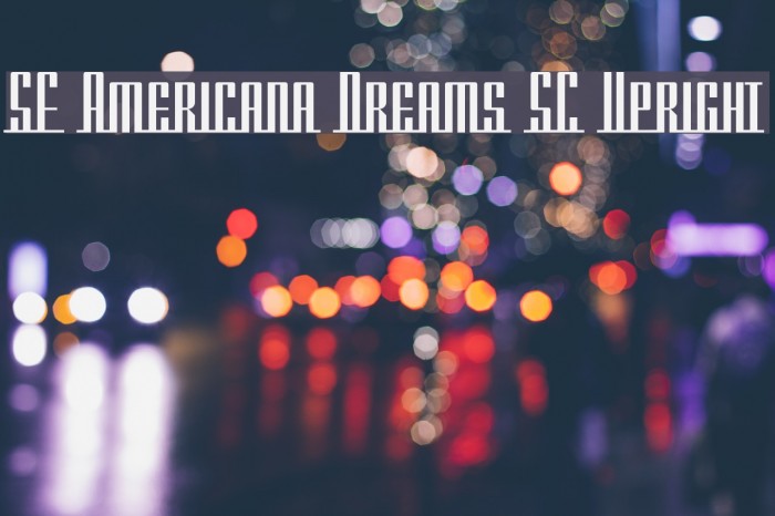 SF Americana Dreams SC Upright Font examples