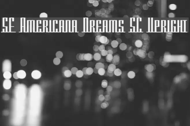 SF Americana Dreams SC Upright خط examples