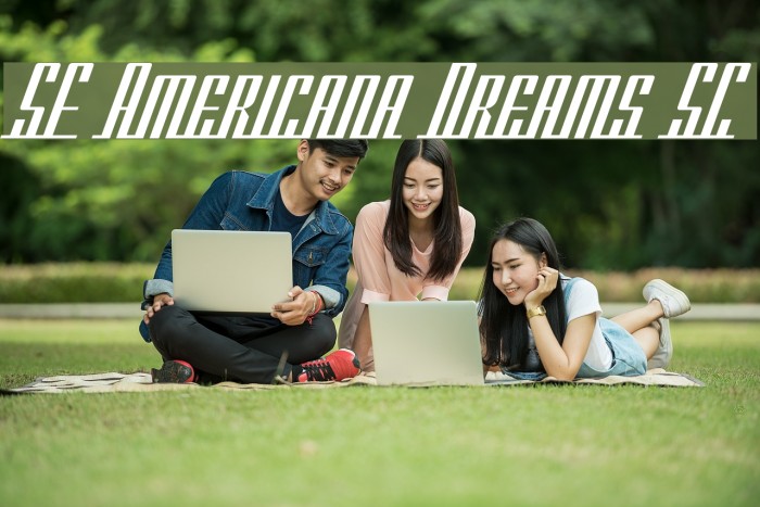 SF Americana Dreams SC Font examples