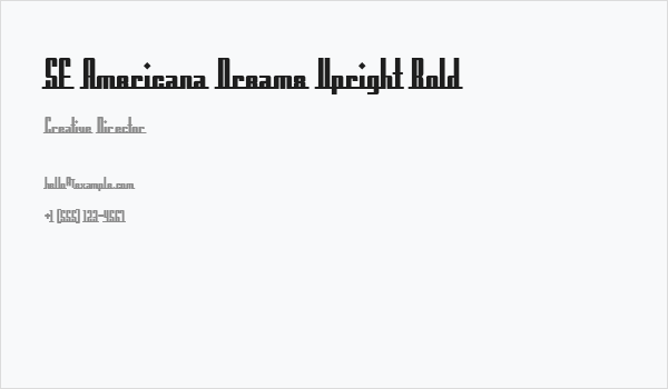 SF Americana Dreams Upright Bold Business Card