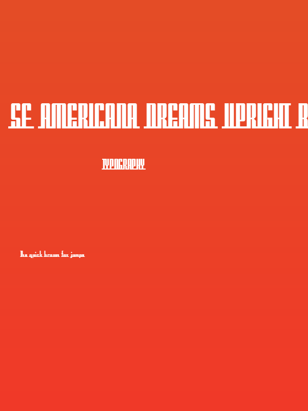 SF Americana Dreams Upright Bold Poster