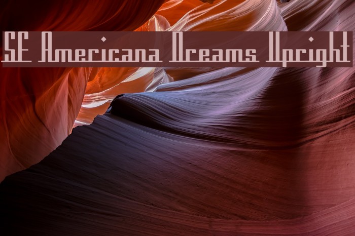 SF Americana Dreams Upright フォント examples