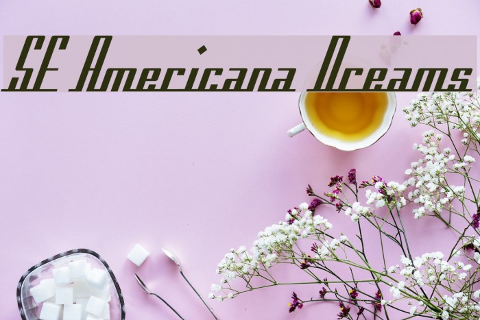 SF Americana Dreams Font examples
