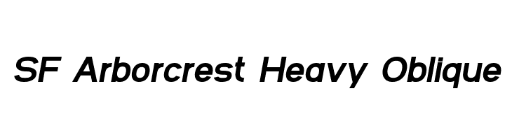 SF Arborcrest Heavy Oblique Font