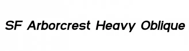 SF Arborcrest Heavy Oblique  Fuentes Gratis Descargar