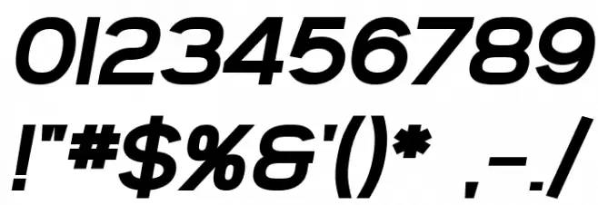 SF Arborcrest Heavy Oblique フォント その他の文字