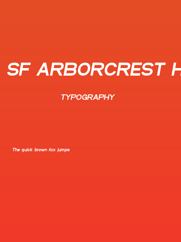 SF Arborcrest Heavy Oblique Poster