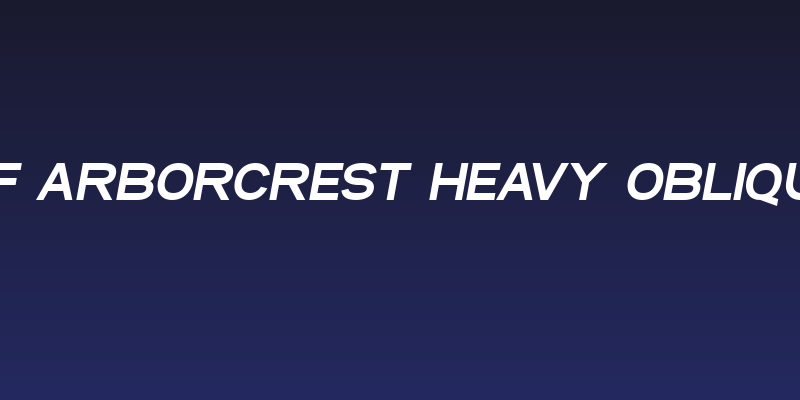 SF Arborcrest Heavy Oblique Social Header
